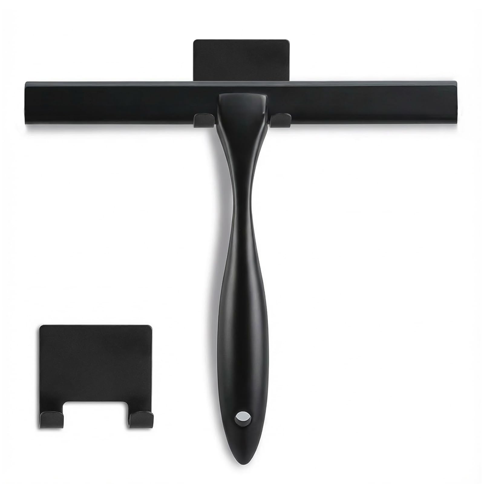 Photo 1 of **MAJOR DAMAGED/check clerk comments**
Shower Squeegee, 10-Inch Matte Black Squeegee, All-Purpose Stainless Steel Squeegee for Bathroom, Shower Doors, Mirrors, Tiles and Car Windows - 100% Streak Free