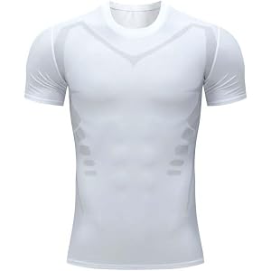Short Sleeve Compression Shirt Men Workout Quick Dry Base Layer Shirts Moisture Wicking Tops for Gym Athletic
