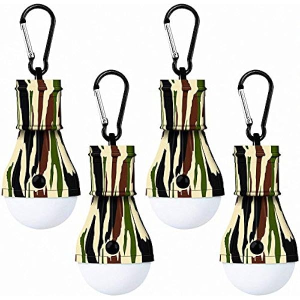 Winter Tent BrightWish Rechargeable Camping Lights, 4 Pack, Waterproof Lantern With 3 Lighting Modes, Battery Operated Tent Light For Camping & Emergency 1 Person Tent
