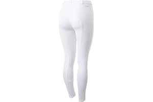HORZE Active Women's Horse Riding Silicone Grip Full Seat Breeches | Midrise Waist with Front Pocket