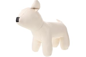 Wakauto Pet Clothing Display Stand Pu Leather Dog Mannequin Sitting Model 16.5x11.4x5.7in for Pet Store