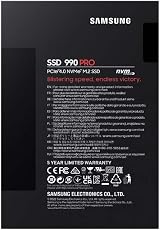Samsung 990 PRO NVMe M.2 SSD 4TB PCIe 4.0 7450MB/s 6900MB/s Gaming MZ-V9P4T0BW view 8