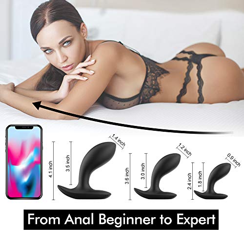 Butt Plug Trainer Kit for Comfortable Long-Term Wear,3Pcs Silicone Anal Plugs Training Set with Flared Base Prostate Massager Adult Sex Toys for Men and Women