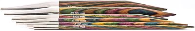 KnitPro KP20409 Interchangeable Wood Circular Needles 6mm Multi-Coloured