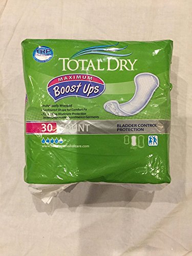 Totaldry Boostups Max Pad 120packs (4bags x 30count), White - 6 1/4