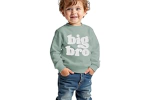 AFUKUIA Big Bro Sweatshirt Toddler Baby Boy Big Brother Announcement Pullover Kid Crewneck Long Sleeve Casual Outfit