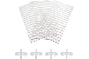 Senzeal 4PCS Aquarium Grid Divider Tray Egg Crate Aquarium Fish Tank Bottom Divider Isolation Board with Sucker Clips (White)