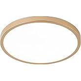Wheatronic Gold LED Flush Mount Ceiling Light Fixture, 12inch 28W 5000k Daylight LED Ceiling Light, Ultra Slim Flush Mount fo
