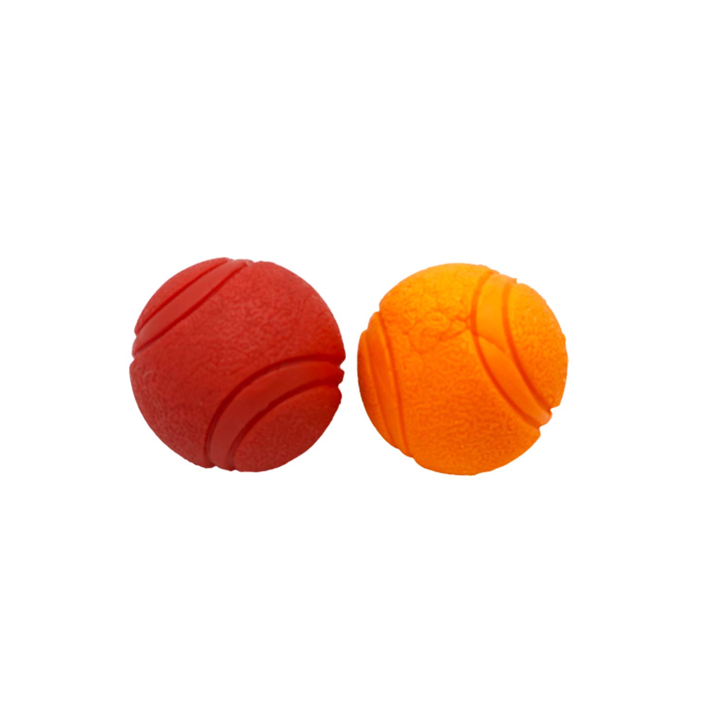 Pet Touch Dog Training High Bounce Solid Ball Doggy Play Balls Hours for Fun for All Dogs and Puppies Solid Rubber Boomer Ball Funny Chew Play Toys (Red & Orange)