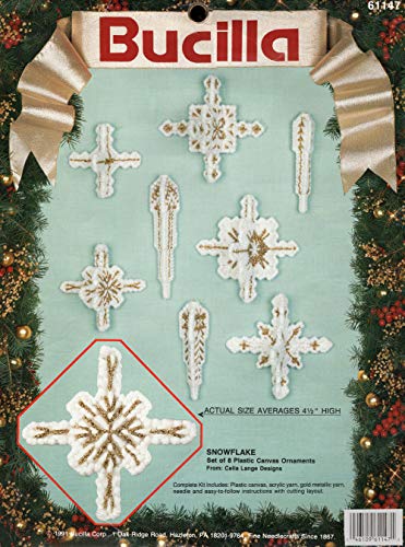 Bucilla Snowflake Plastic Canvas Ornament Kit 61147