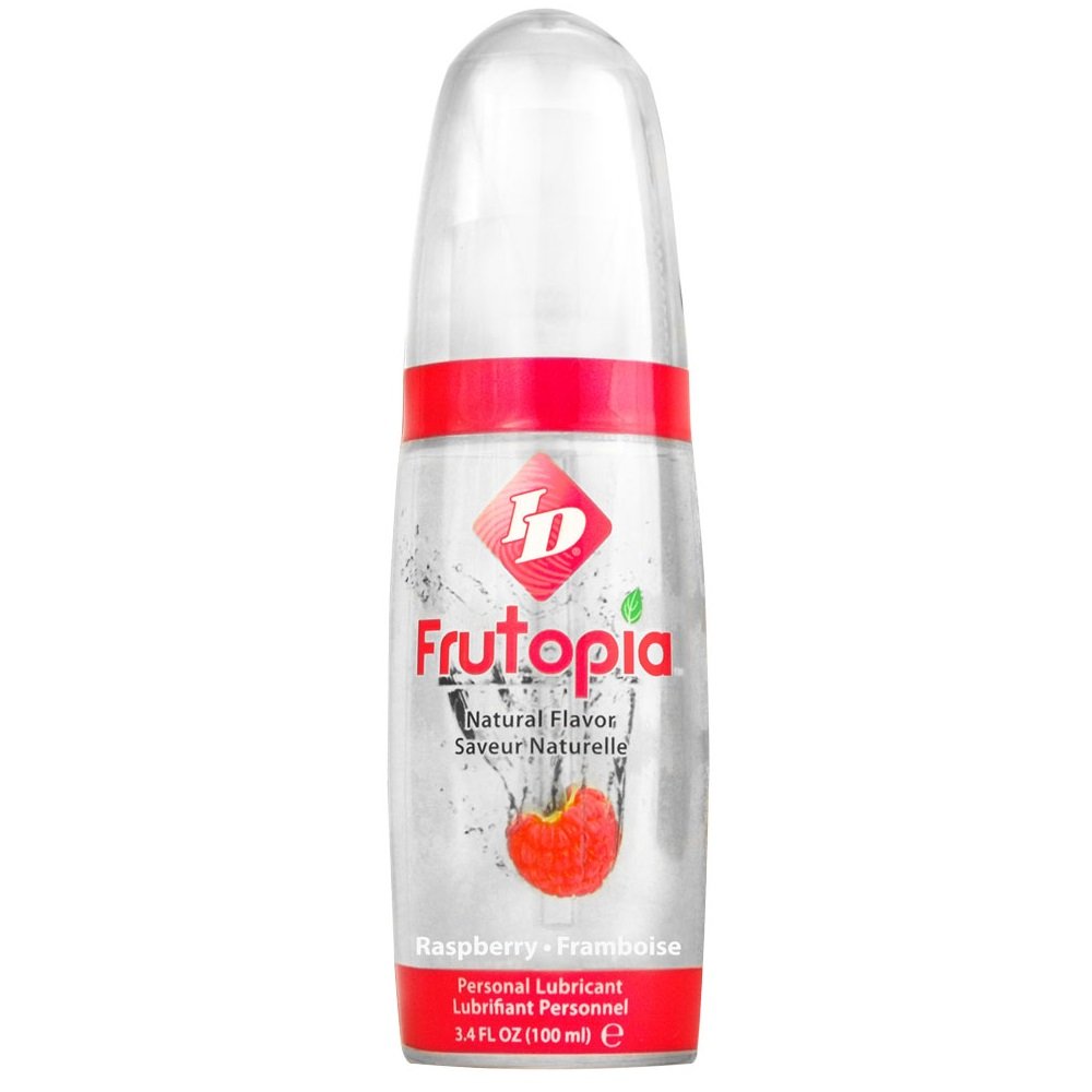 ID Frutopia Raspberry Flavoured Lube 100ml Pump Bottle – Naturally Flavoured Water Based Lubricant Making It Ideal For Oral Sex