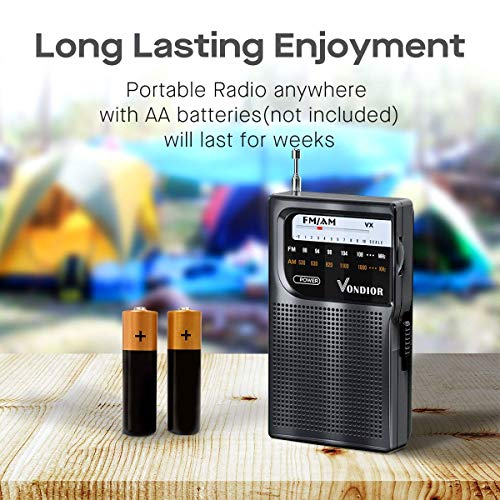 AM FM Radio Portable Best Reception Transistor Radio/Longest Lasting Battery Operated Radio