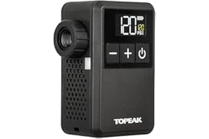 Topeak E-Booster Digital Mini – Portable Electric Bike Pump with Digital Display, 120 PSI Max Pressure, USB-C Rechargeable, P