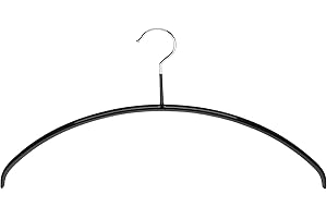 Mawa by Reston Lloyd Euro Series Non-Slip Space Saving Clothes Hanger for Shirts & Dresses, Style 40/P, Set of 12, Black