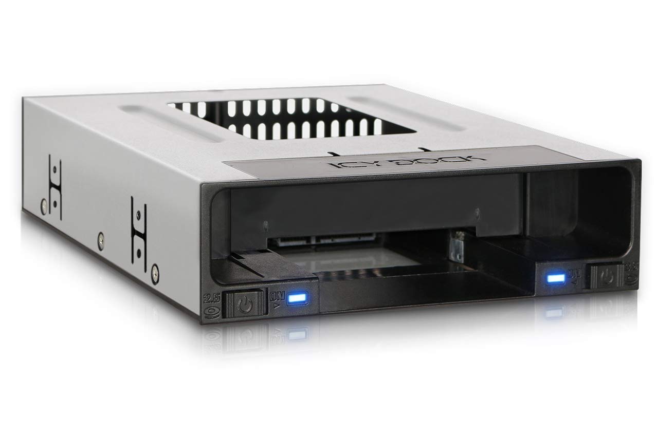 ICY DOCK flexiDOCK MB795SP-B Dock Strapless for 1x 2.5 Inch and 1x 3.5 Inch SATA/SAS SSD/HDD