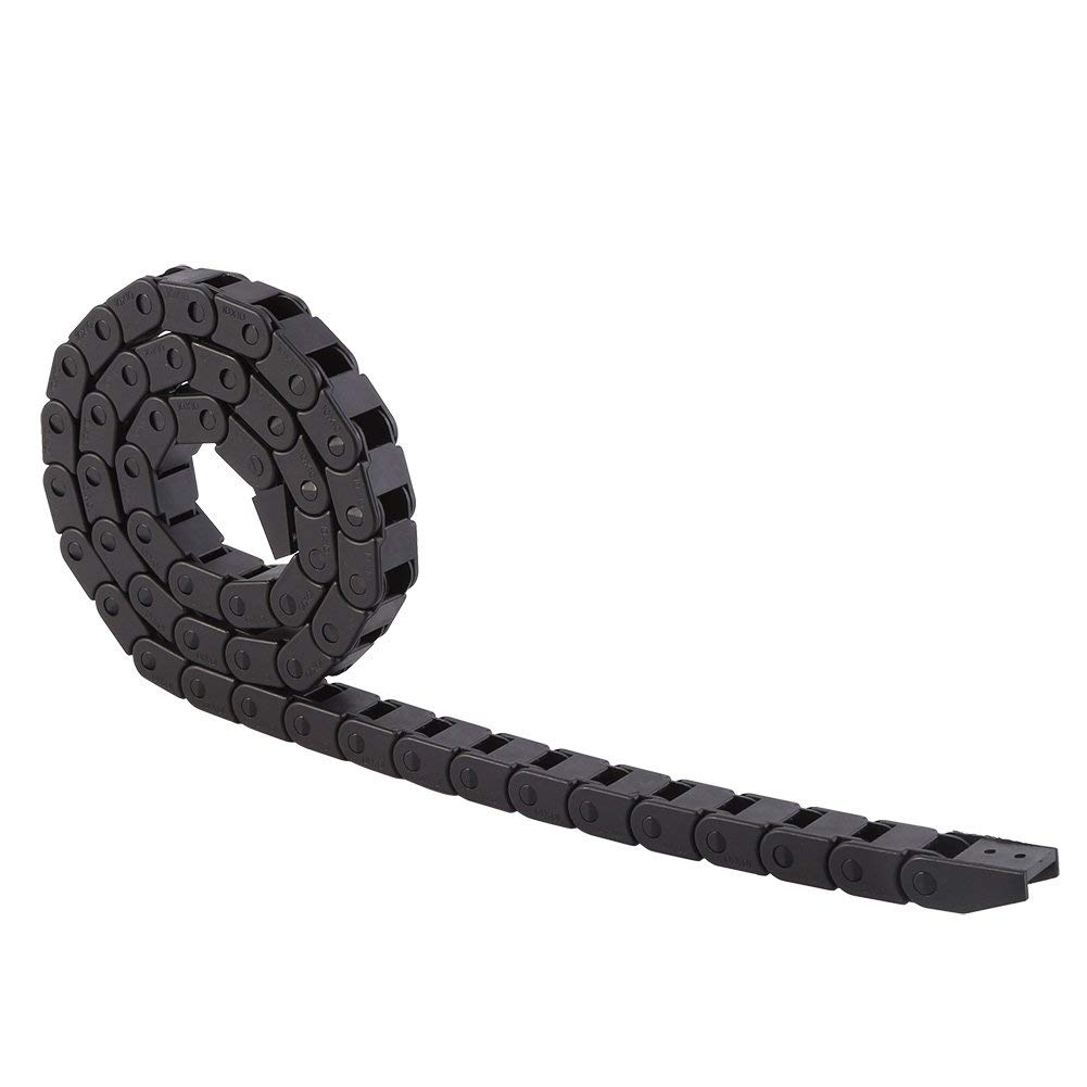 Black Wire Carrier Nylon Cable Drag Chain for CNC Router Machine/3D Printer - R28 1000mm/40"