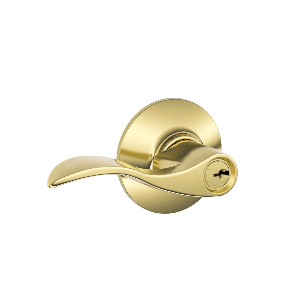 Schlage Lock F51VACC505 Accent Lever Entry Lockset-PB ACCENT ENTRY LEVER