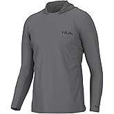 Huk Men's Icon X Hoodie | Long-Sleeve Performance Shirt with UPF 30+ Sun Protection