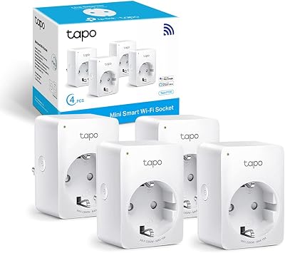 P100 Presa Smart WiFi 10A 2300W Timer Controllo App Alexa Google, 4pz