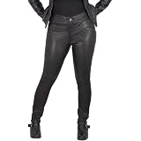 Plus Size Straight Leg Leather Pants 
