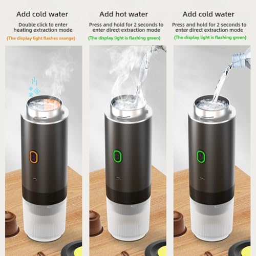 NIUB Portable Coffee Maker Espresso Machine for Travel Nano Car Coffee Maker Compatible with Ground Coffee & Capsule for RV, Hiking Camping Office, Travel Espresso Make