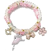 kepvrio Ballerina Bracelet Dance Recital Bracelet Ballerina Blue Bracelet Cute Ballerina Dance Beaded Bracelet Ballerina Friendship Bracelets Ballerina Party Jewellery