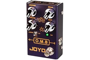 JOYO Looper & Drum Machine Pedal (Looper Cycle Recording/Drum Machine/Looper+Drum) for Electric Guitar Effect (O.M.B R-06)