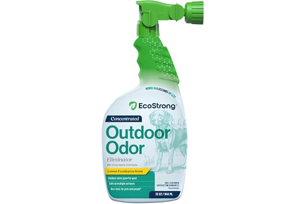 Outdoor Odor Eliminator | Outside Dog Urine Enzyme Cleaner – Powerful Pet, Cat, Animal Scent Deodorizer | Professional Streng