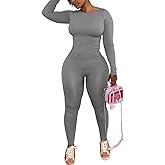 Women's 2 Piece Outfits Track Suits Long Sleeve Top Jogger Legging Pants Workout Sets for women