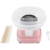 JAYGOVAN Countertop Cotton Candy Machine, DIY Cotton Candy Maker Candy Floss Maker with bamboo skewer&Sugar spoon PP Home Mar