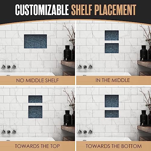 Houseables Shower Niche, Insert Storage Shelf, 12x20 Inch, Installation