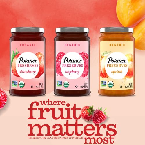 POLANER ORGANIC PRESERVES, APRICOT, 10.3 OUNCE