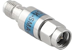 AirheadStorm DC Block 6GHz 2W Ternary Alloy, 50 Ohm Straight Male to Female Connector for RF Signal Testing, VSWR ≤1.20, Indu
