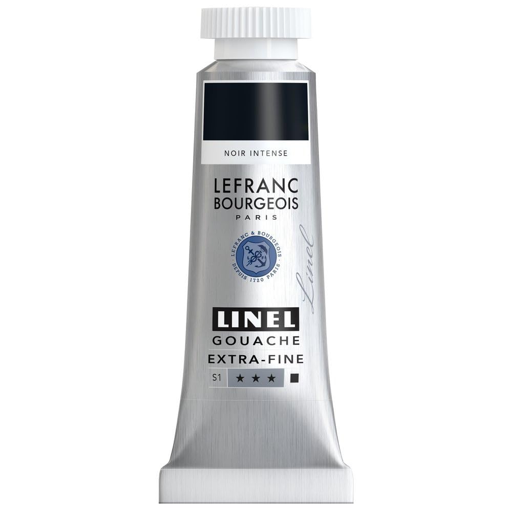 Lefranc Bourgeois Linel Extra-Fine Gouache Tube 15 ml Intense Black Series 1 301227