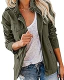 Soulomelody Womens Military Anorak Jacket Zip Up