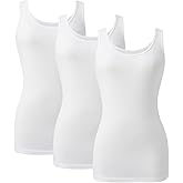 DAVID ARCHY Women's Cotton Camisole Tops Long Tank Top for Women 3 Pack