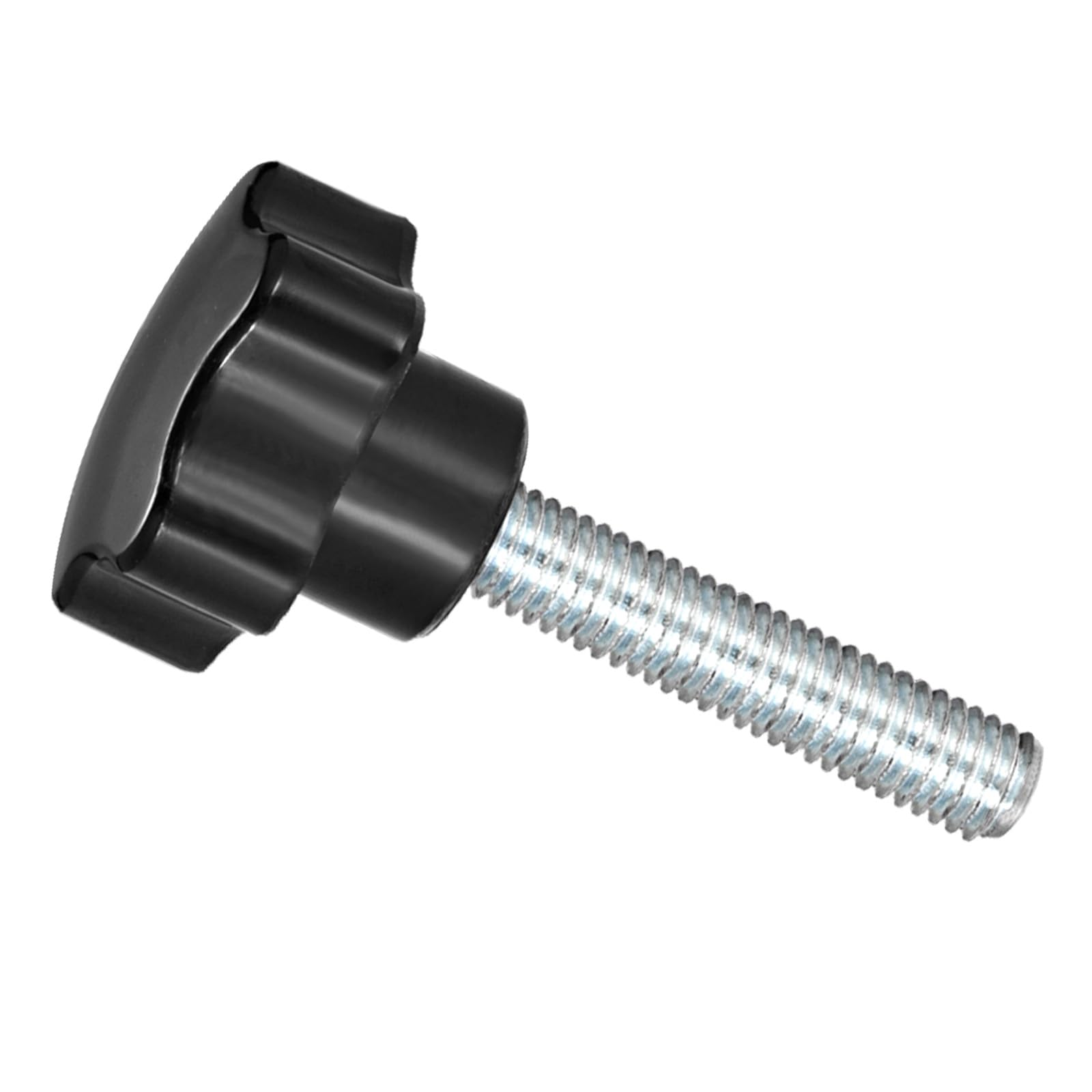 CoCud Star Clamping Knobs, M10 x 50mm Male Thread 38mm Head, Plastic Thumb Screw Grip Hand Knobs Threaded Bolt Black - (Applications: for Lathe Machinery), 1-Piece