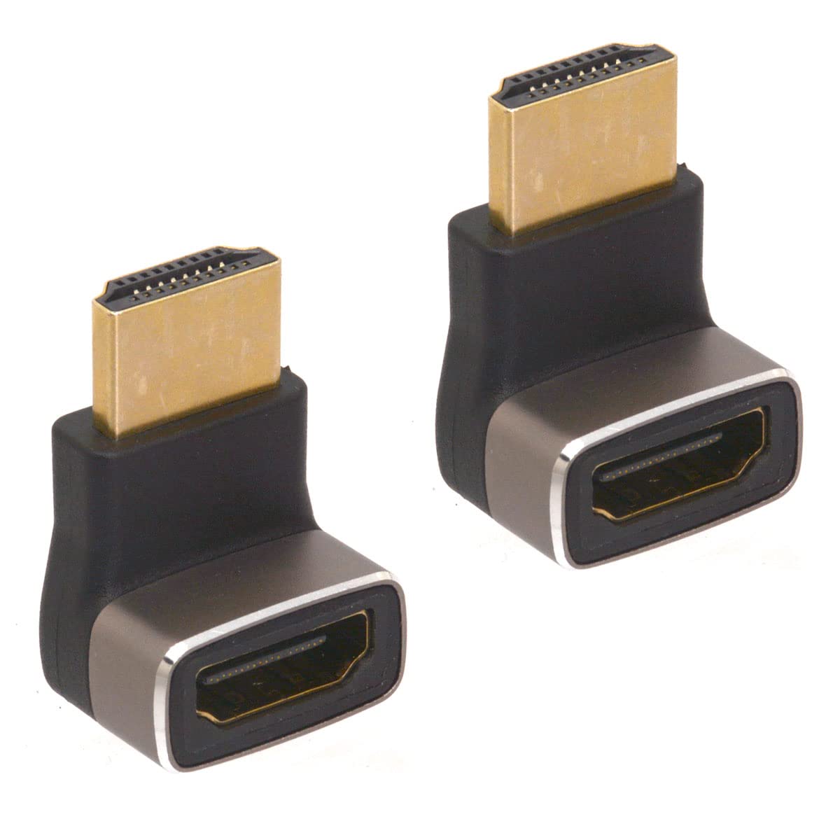 8K HDMI Extender Adapter, 270 Degree Angle HDMI 2.1 Version Male to Female Extension Connector Coupler, Support 8K@60Hz, 4K@120Hz HDR, for TV Projector Laptop PC,2 Pcs (270 Degree)