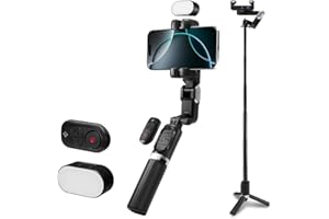 Spigen Gimbal Stabilizer for Smartphone, iPhone Gimbal w/Focus Wheel Face/Object Tracking for Android Foldable 3-Axis Handhel