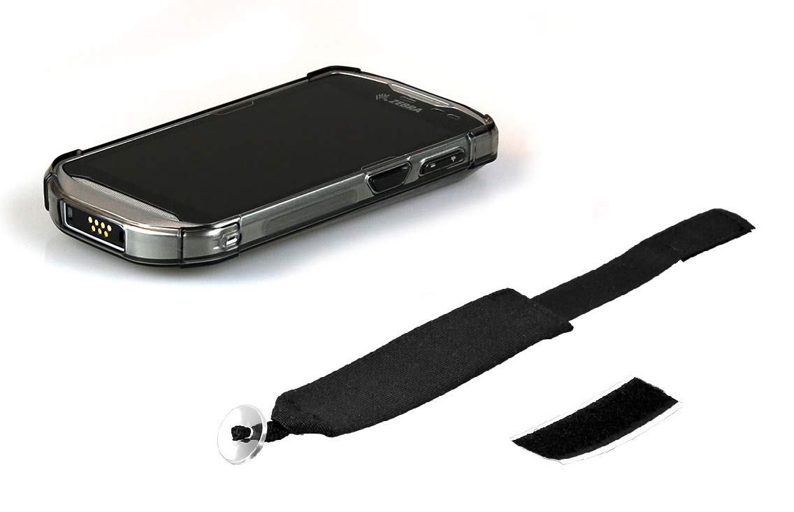 Protective Bumber Case for Zebra TC56 / TC57 Handheld Computers - Semi TRANSPARANT Black Colour & with Handstrap