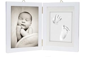 chuckle - Baby Hand and Foot Clay Print Photo Frame Keepsake Kit - Gift for Mothers Day, New Mum and Parents Newborn Baby Sho