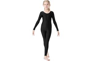 OVIGILY Girls Kids Long Sleeve Dance Unitard Bodysuits Full Body Leotard for Ballet,Gymnastics,Performance,Costumes