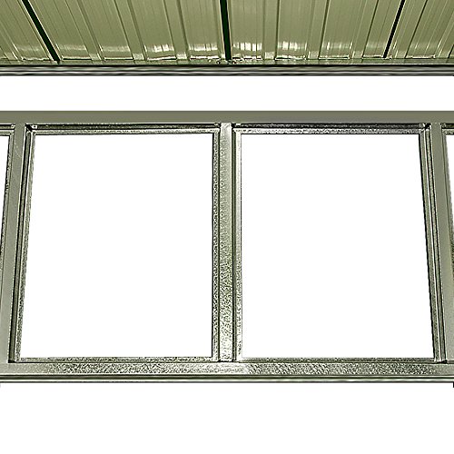 pent metal shed 6x4ft green deuba - astonshedsuk