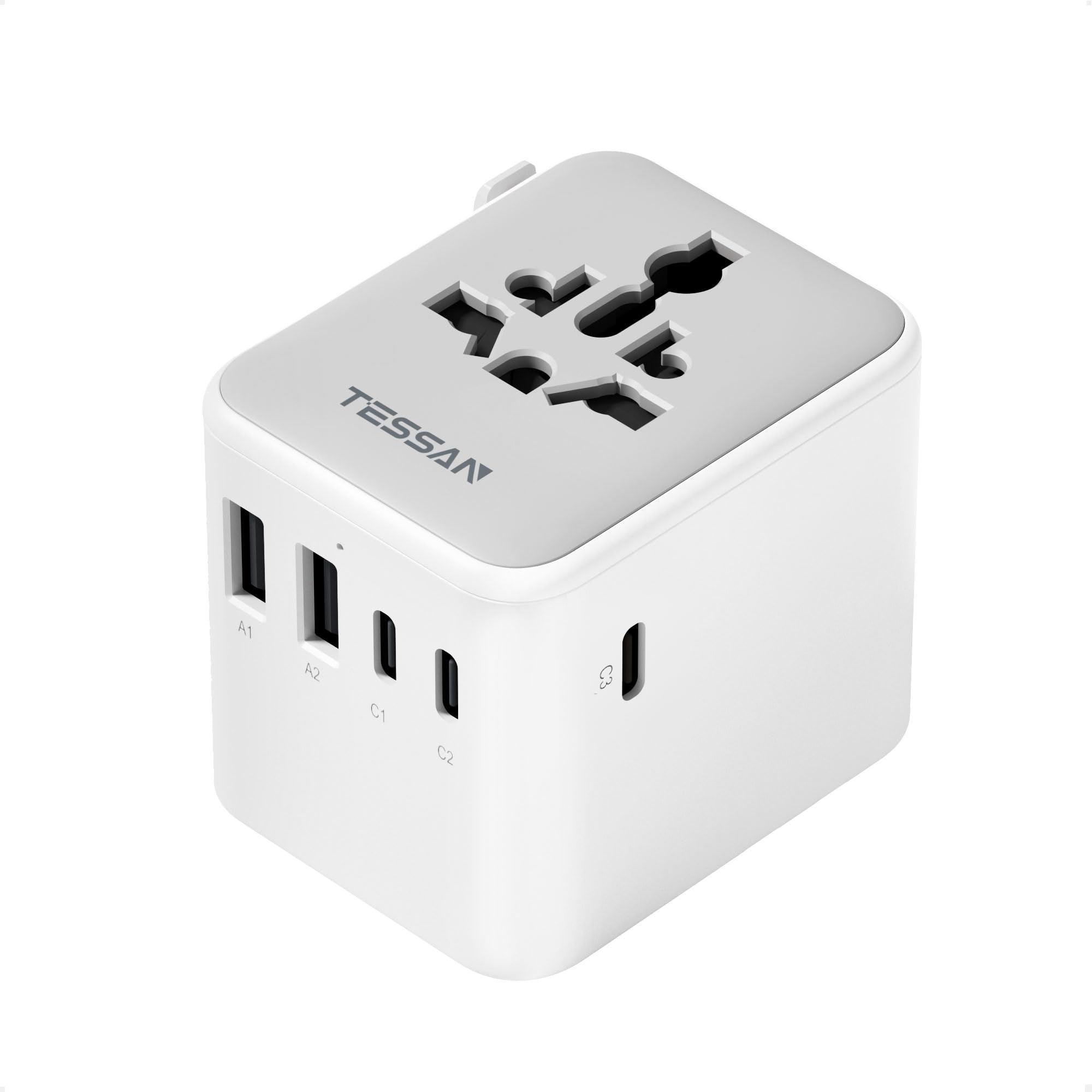 TESSAN Universal Travel Adapter 28W, International Power Adapter