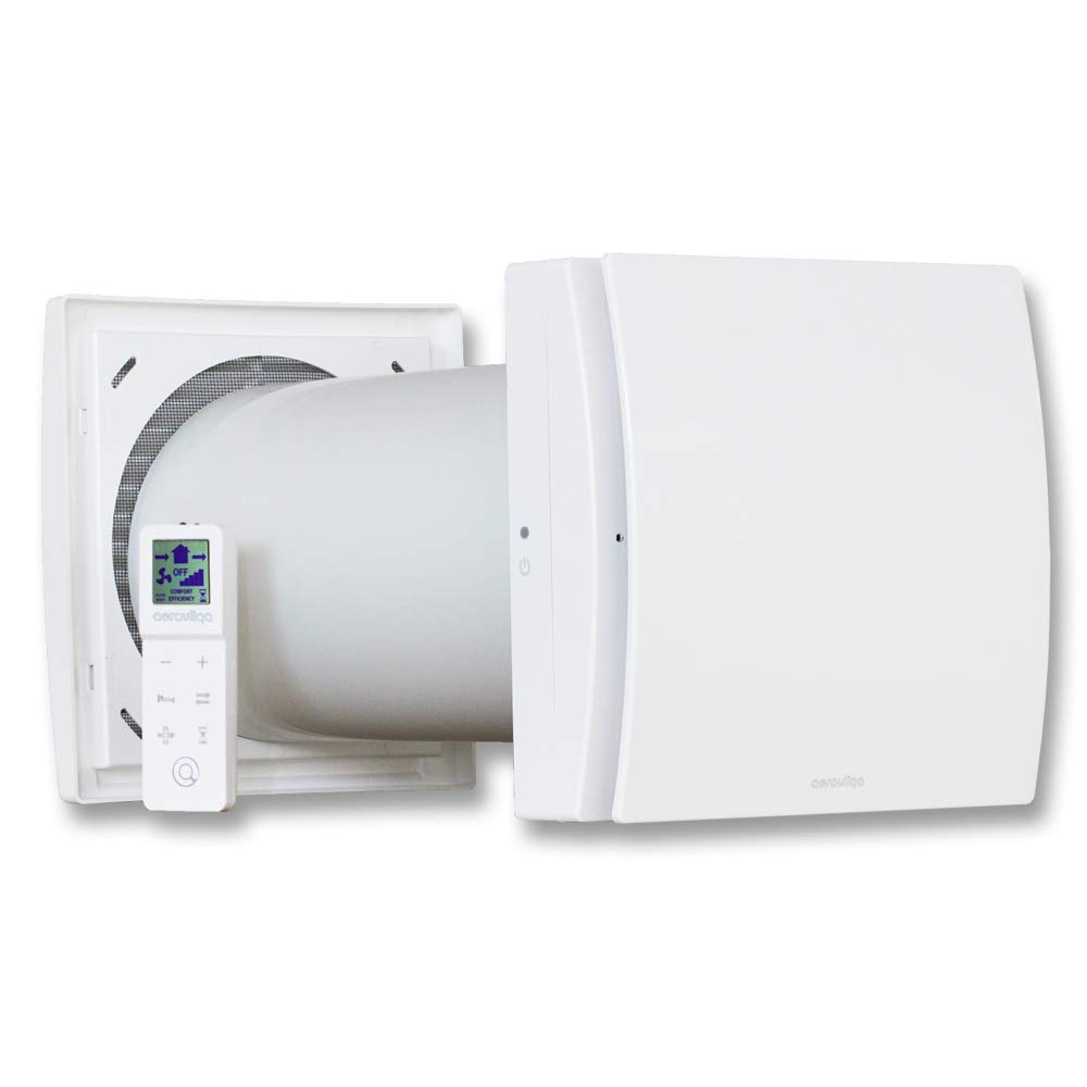 AERAULIQA QUANTUM NEXT - Decentralized VMC Unit with Alternating Flow Heat Recovery Super Quiet with Multi-Function Remote Control, Dia.158 - Cod.003015
