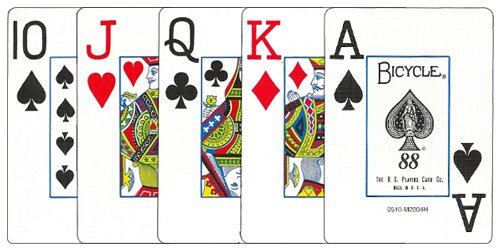 Bicycle Cards Poker Size Jumbo Index Playing Cards (12 blue)