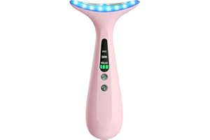 AZMAVO Facial and Neck Massager for Face, Neck - Skin Lifting & Firming - Wrinkle & Dark Circle Reducer - at Home Skin Care Face Sculpting Tool and Neck Massager-Pale Pink