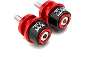 MOWOK Motorcycle Swing Arm Spools Sliders, CNC Swing Arm Stand Screw, Swingarm Stand Paddock Compatible for Suzuki GSXR1000 GSXR1300 GSXR600 GSXR750 GSXR 125 GSXR 150 (Red)