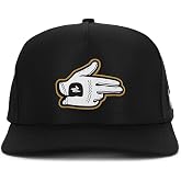 Waggle Shooter Hat - 5-Panel Snapback Golf Cap For Men Women Unisex Adult Black One Size Fits Most
