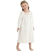 BANGSAUR Girls' Vintage Dresses, Cotton Princess Sleepshirts, Kids 3-12 Years